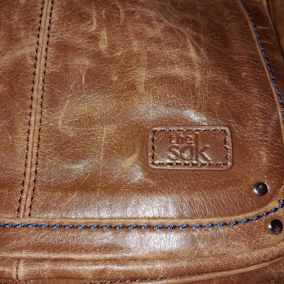 - The Sak Ventura Distressed Vintage Leather Convertible Backpack Bag Brow… - Picture 4 of 16